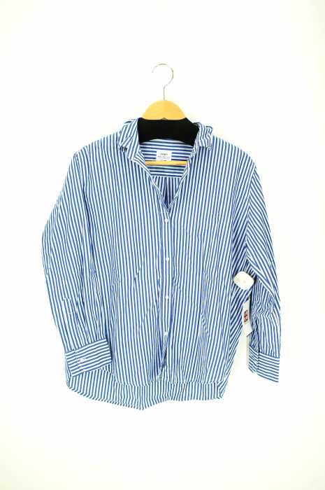 coen（コーエン） スキッパーストライプ柄シャツ レディース トップス