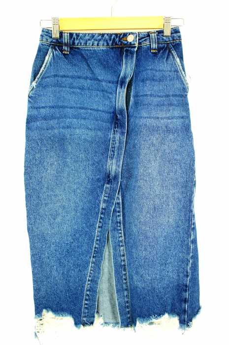 ZARA(ザラ) クラッシュ加工 フロントジップスカート レディース スカート