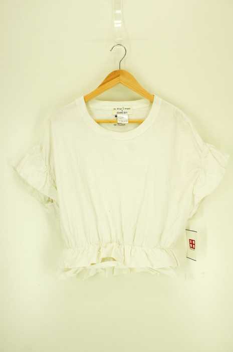 Les Briqua braque × BEAMS BOY(レブリカブラックビームスボーイ) Hanes デザインカットソー Tシャツ ホワイト レディース トップス