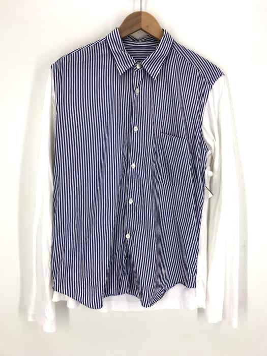 COMME des GARCONS HOMME(コムデギャルソンオム) AD2010 カットソードッキングストライプ柄シャツ メンズ トップス