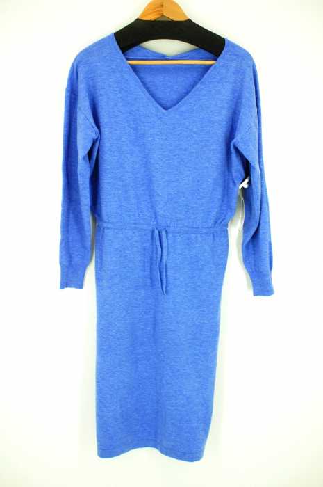 AZUL by moussy （アズールバイマウジー） 両Vネックブラウジングニットワンピース レディース ワンピース