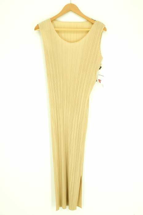 PLEATS PLEASE ISSEY MIYAKE （プリーツプリーズイッセイミヤケ） スリット入りノースリーブロングワンピース レディース ワンピース