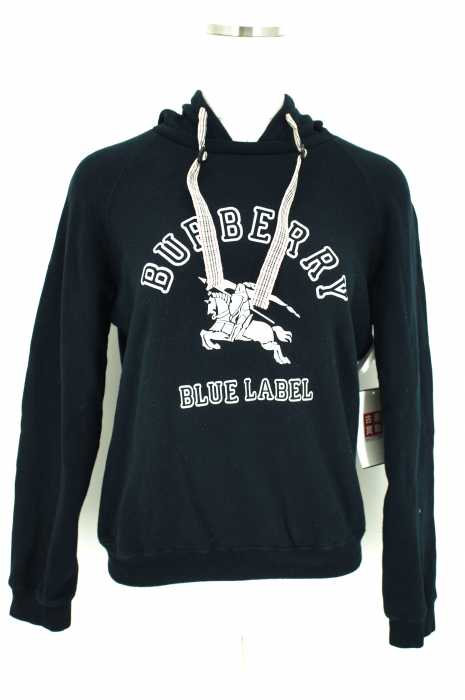 BURBERRY BLUE LABEL (バーバリーブルーレーベル) ロゴプリント スウェット プルオーバーパーカー レディース トップス