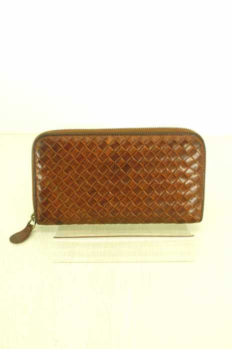 BOTTEGA VENETA （ボッテガヴェネタ） イントレチャート 編み込みレザーウォレット　 メンズ 財布・ケース