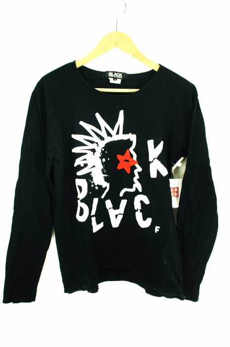 BLACK COMME des GARCONS (ブラックコムデギャルソン) AD2015 プリントカットソー メンズ トップス