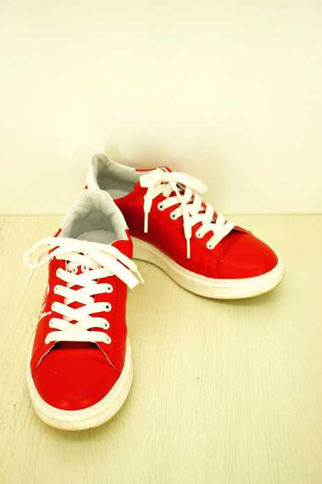 MSGM（エムエスジーエム） TRAINERS WITH PAINT BRUSHED LOGO レディース シューズ