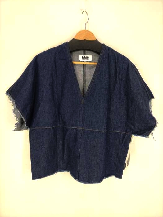 MM6 Maison Margiela(エムエムシックス メゾンマルジェラ) 17SS Vネック デニムブラウス レディース トップス