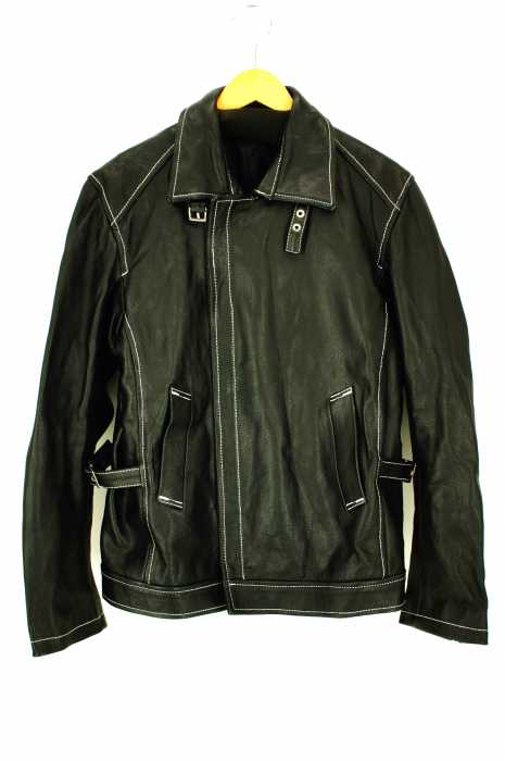 USED古着  （ユーズドフルギ） ステッチ入りレザージャケット メンズ アウター