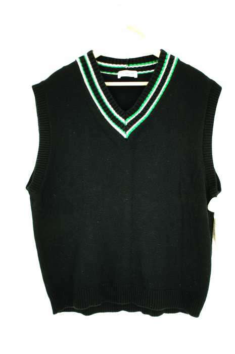 MONKEY TIME （モンキータイム） ニットベスト　CTN TILDEN VEST　ブラック メンズ トップス