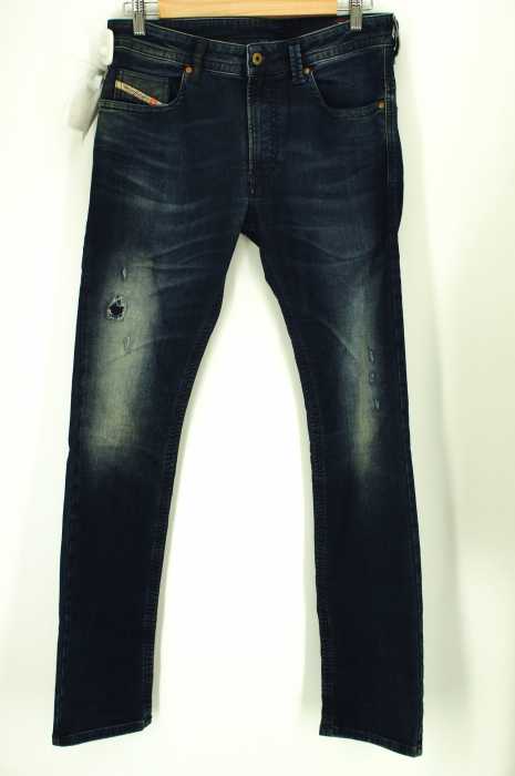 DIESEL （ディーゼル） THAVAR ユーズド加工ストレッチデニムパンツ メンズ パンツ