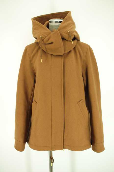 UNITED ARROWS green label relaxing （ユナイテッドアローズグリーンレーベルリラクシング） 16AW AラインミリタリーSHコート フーデッドメルトンショートコート レディース アウター