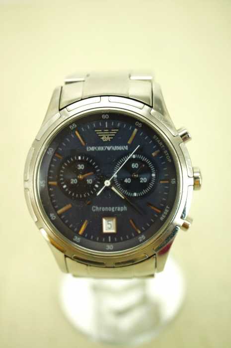 EMPORIO ARMANI （エンポリオアルマーニ） AR0583 クロノグラフステンレス腕時計 メンズ ファッション雑貨