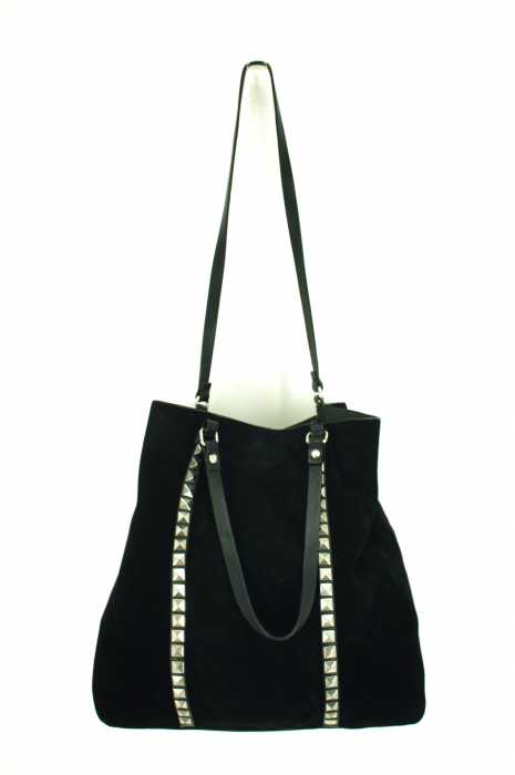 ZARA WOMAN （ザラ ウーマン） スタッズ付きスエードトートバッグ レディース バッグ