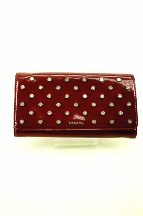 DIESEL （ディーゼル） スタッズ装飾2つ折り長財布 レディース 財布・ケース