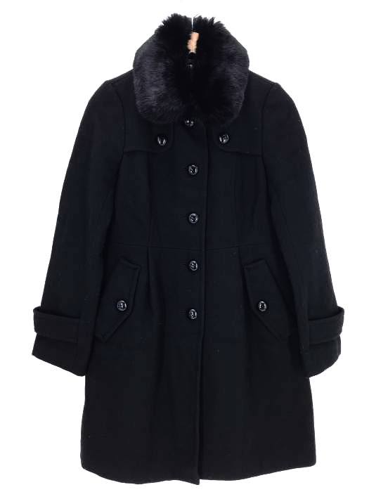 BURBERRY LONDON BLUE LABEL(バーバリーロンドンブルーレーベル) ラビットファー ウールコート レディース アウター