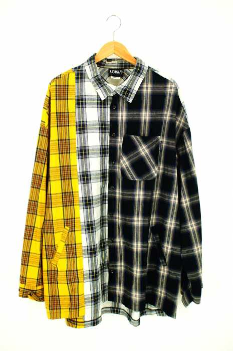 AJOBYAJO（アジョ バイ アジョ） Oversized Check Mixed Shirt メンズ トップス