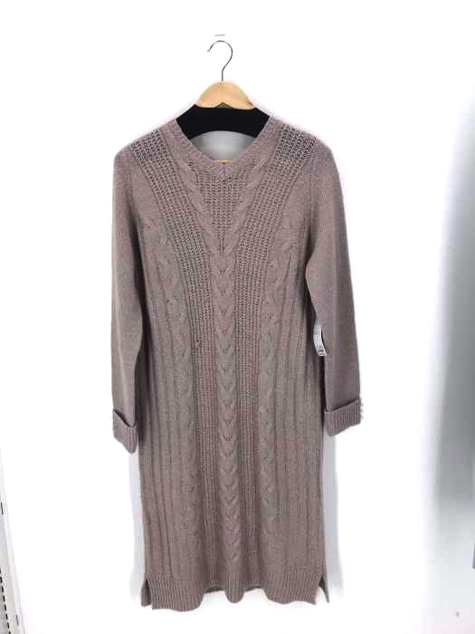 tocco closet(トッコクローゼット) ベロアリボン装飾ケーブル編みニットワンピース レディース ワンピース