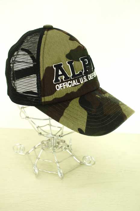 ALPHA INDUSTRIES(アルファインダストリーズ) カモ柄メッシュキャップ メンズ 帽子