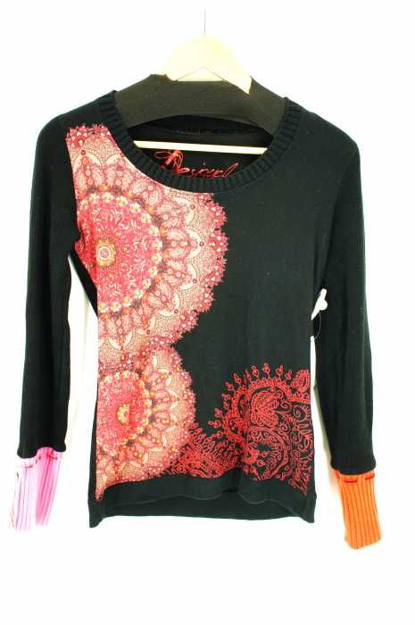 Desigual (デシグアル) 袖切替総柄プリントカットソー レディース トップス