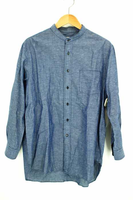 SHIRTKATO（カトー） スタンドカラーリネン混シャツ メンズ トップス