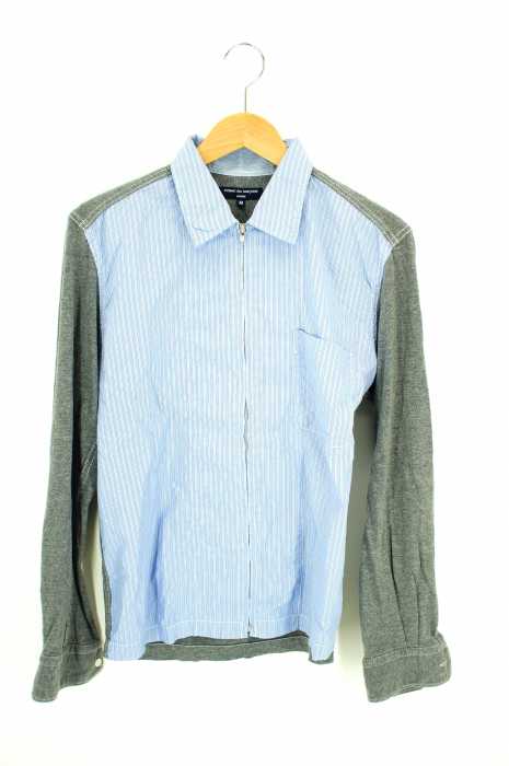 COMME des GARCONS HOMME （コムデギャルソンオム） ニット切替ストライプ柄シャツジャケット メンズ アウター