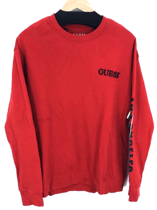 GUESS(ゲス) SLEEVE LOGO CREW SWEAT メンズ トップス