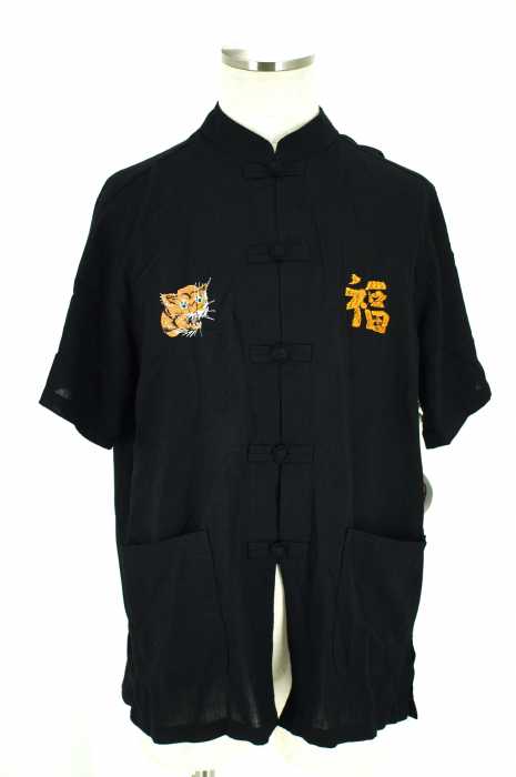 Temptation （テンプテーション） 刺しゅう入りチャイナシャツ メンズ トップス