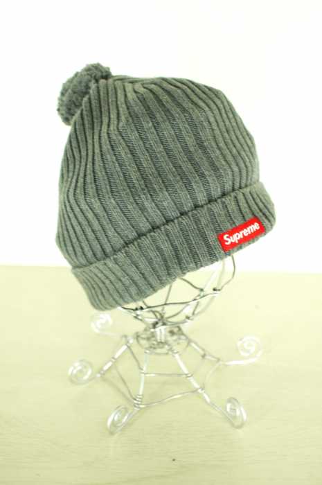Supreme （シュプリーム） Ribbed Beanie　リブドビーニー BOXロゴボンボンニットキャップ メンズ 帽子