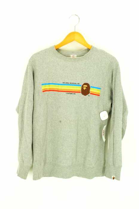 A BATHING APE （アベイシングエイプ） レインボーライントレーナー メンズ トップス