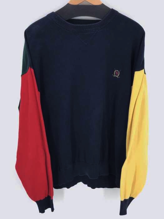 TOMMY HILFIGER(トミーヒルフィガー) ブロックカラークルーネックニット メンズ トップス