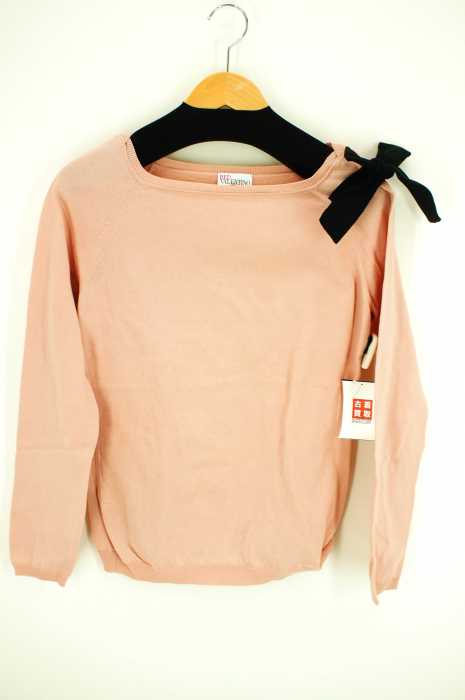 RED VALENTINO (レッドヴァレンティノ) 綿混リボン付きニットセーター レディース トップス