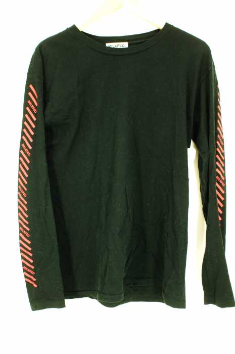 MILKFED. （ミルクフェド） LOGO SLEEVE TOP クルーネックL/S レディース トップス