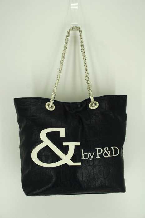 &by P&D （アンドバイピーアンドディー） フェイクレザー 型押し ハンドバッグ レディース バッグ