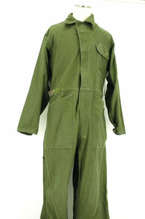 USED （ブランド不明） ステンシル USMC COVERALLS コットンサテン オールインワン つなぎ メンズ パンツ