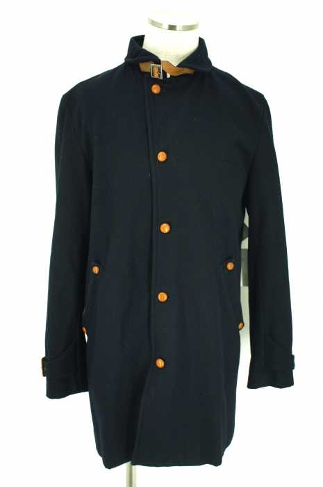 SIMPLICITE （シンプリシティエ） クルミボタンラウンドカラーコート メンズ アウター