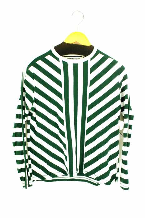 ONITSUKA TIGER × ANDREA POMPILIO（オニツカタイガーアンドレアポンピリオ） ロングスリーブ　Tシャツ LS T-SHIRT　ストライプ×ボーダー レディース トップス