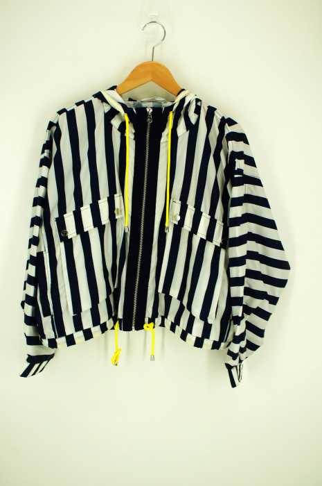ZARA BASIC （ザラベーシック） ストライプ柄フードジャケット レディース アウター