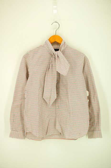 BEAMS BOY (ビームスボーイ) チェック柄ボウタイコットンシャツ レディース トップス
