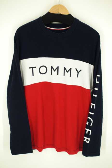 TOMMY HILFIGER（トミーヒルフィガー） クルーネックロンT　ロゴ長袖Tシャツ メンズ トップス