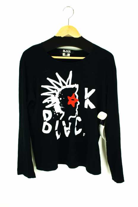 BLACK COMME des GARCONS （ブラックコムデギャルソン） AD2015 プリントロングスリーブカットソー メンズ トップス