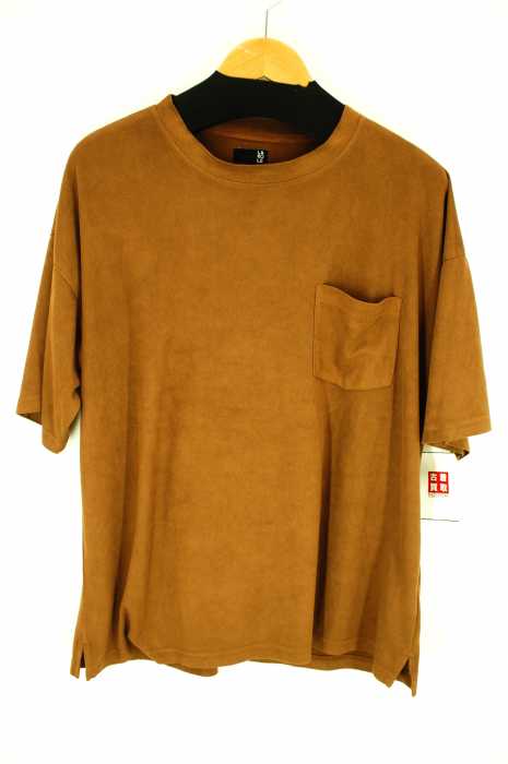 LAKOLE（ラコレ） スエード調クルーネックTシャツ メンズ トップス