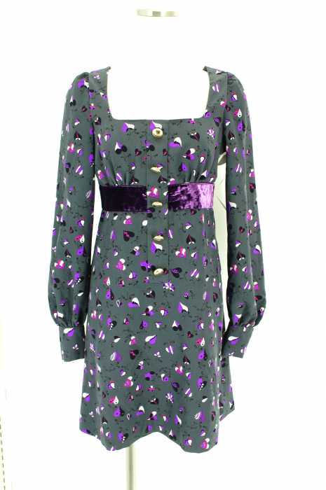 DOLLY GIRL BY ANNA SUI （ドーリーガールバイアナスイ） 総柄スクエアネックワンピース レディース ワンピース