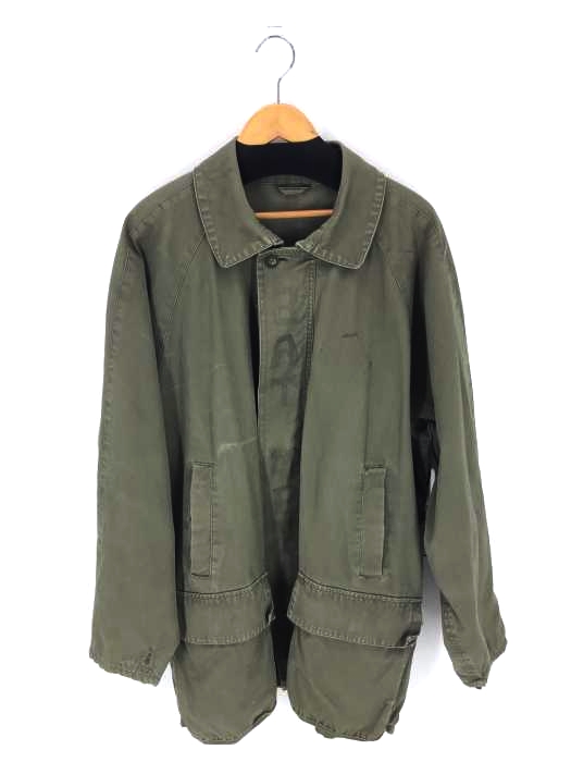 USED古着 (ユーズドフルギ) バックペイント加工ラグランスリーブミリタリージャケット メンズ アウター