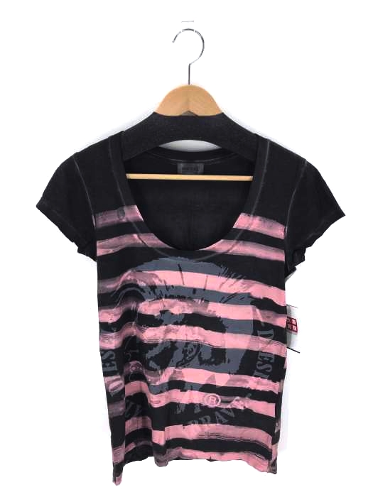 DIESEL(ディーゼル) プリントボーダーTシャツ レディース トップス