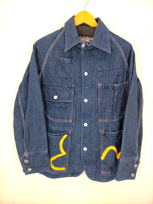 EVISU（エヴィス） 新恵美寿神頭 カモメ ペイント カバーオール メンズ アウター