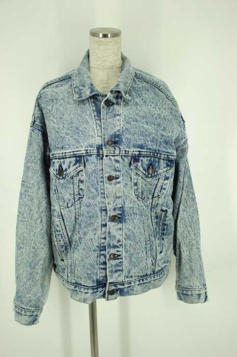 Levi's (リーバイス) バックボアワッペン付ケミカルウォッシュデニムジャケット レディース アウター