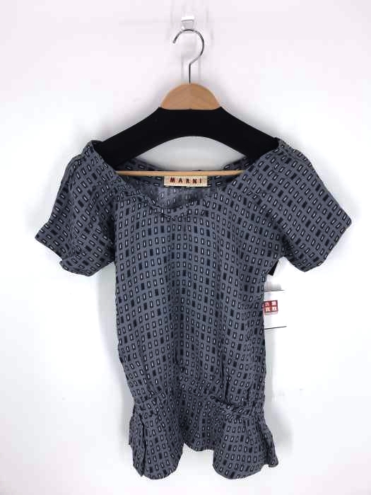 MARNI（マルニ） 総柄半袖ブラウス シルク混 レディース トップス