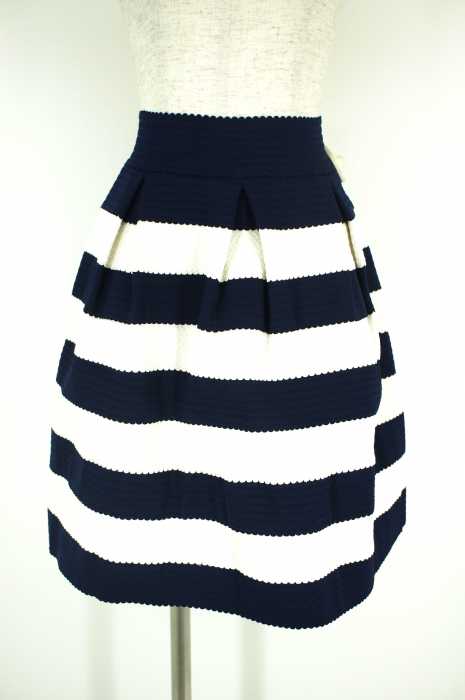 LADY MADE (レディメイド) バックジップボーダースカート レディース スカート