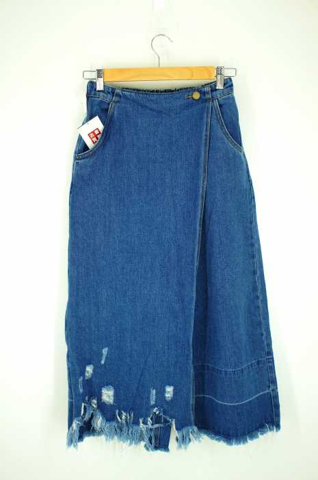 ZARA trafaluc （ザラトラファルック） アシンメトリー カットオフ ダメージ加工 ワイド レディース パンツ