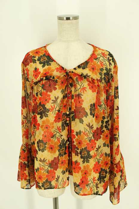 ZARA BASIC (ザラベーシック) 花柄シフォンチュニックトップス レディース ワンピース